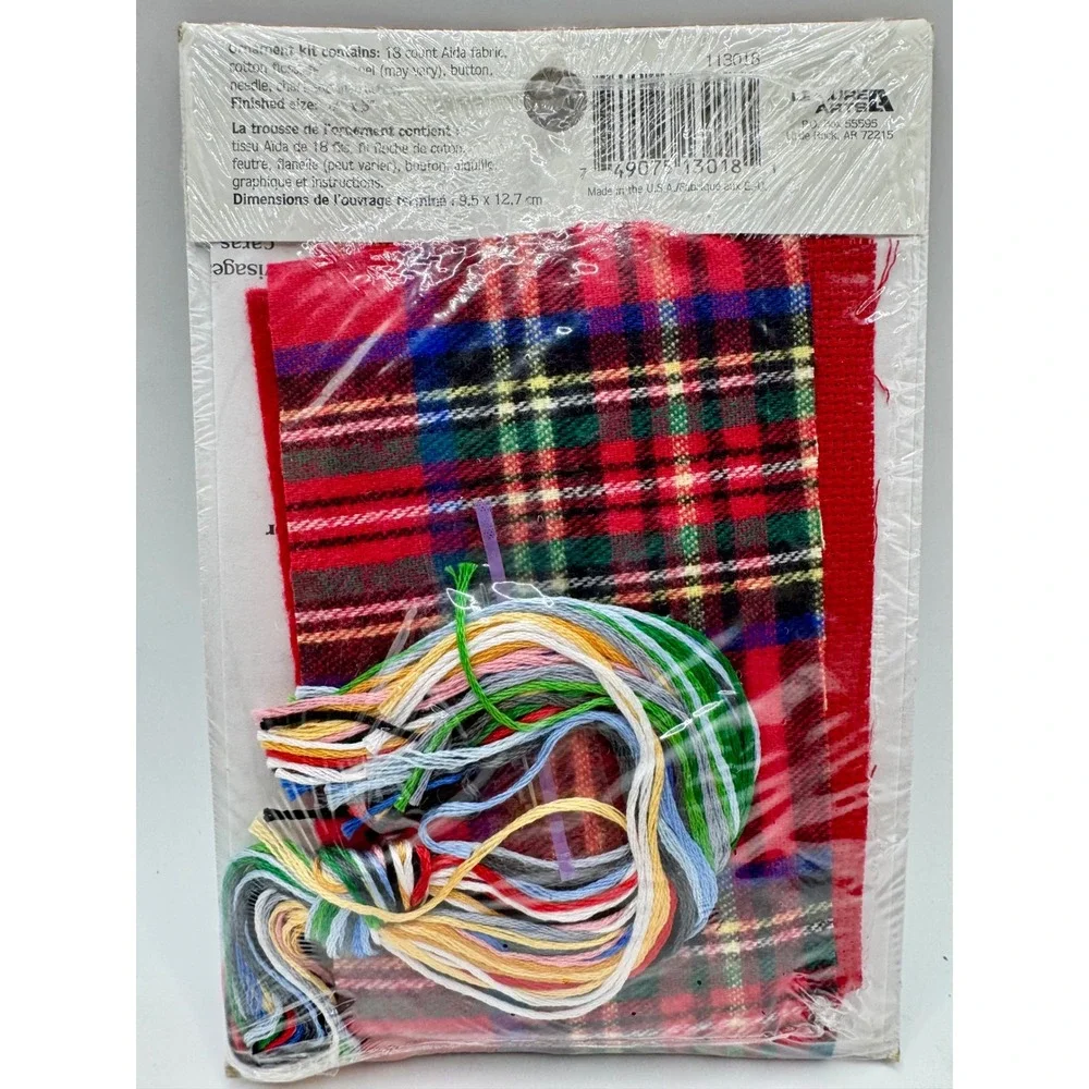 Leisure Arts Cross Stitch‎ Kit 3.75x5 Cat Mitten Christmas Quickies 113018 New